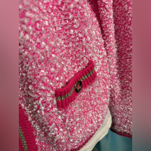 Lilly Pulitzer pink sparkle cardigan sweater-L- size down recommended - Picture 8 of 10